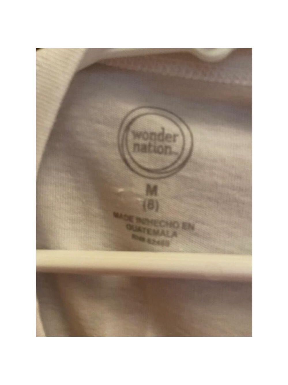 Wonder Nation White Long Sleeve T Shirt Girl's Medium 8 - Picture 5 of 5